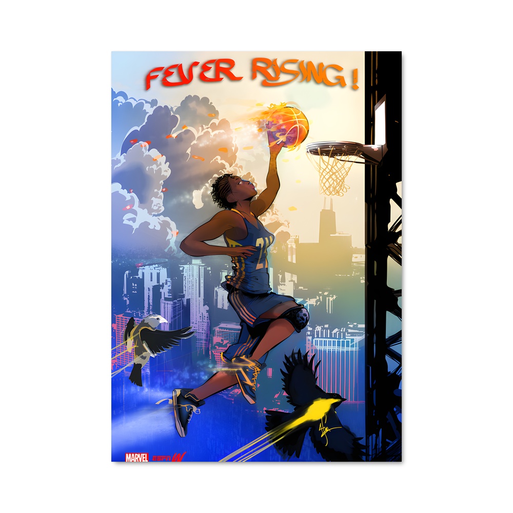 Poster Saut de Tamika – affiche Basketball